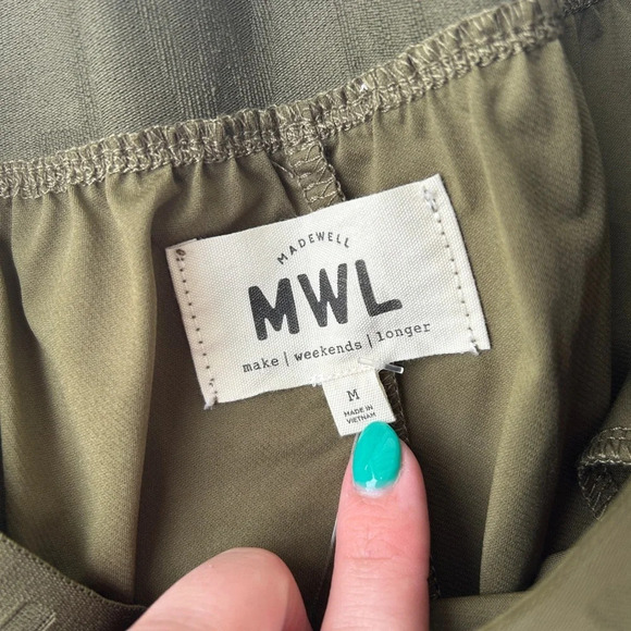 Madewell MWL Allways Pull-On Olive Kale Green Shorts NWT Medium - Picture 5 of 8
